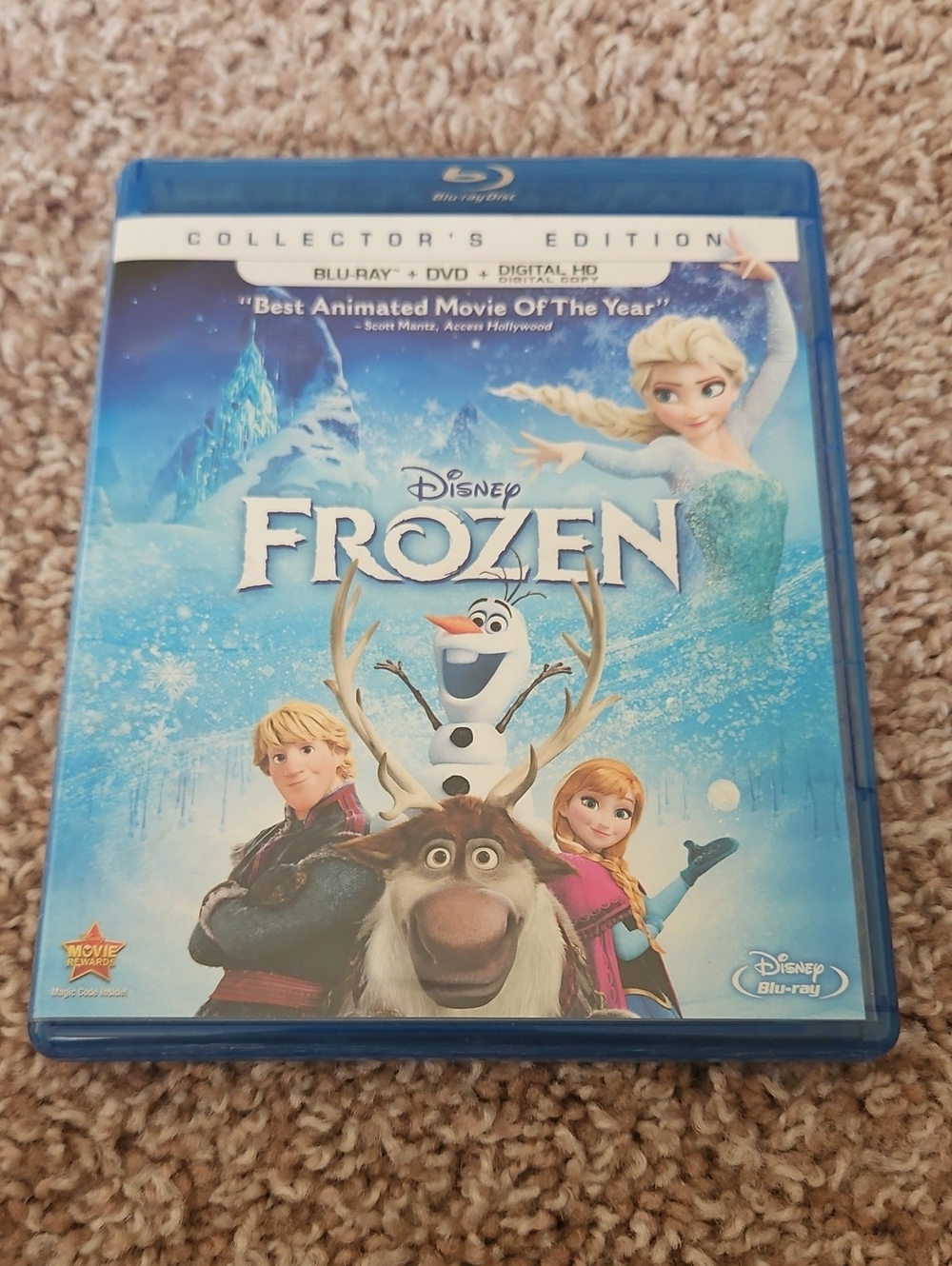 Disney Frozen Blu-ray Collector's Edition Blue Case